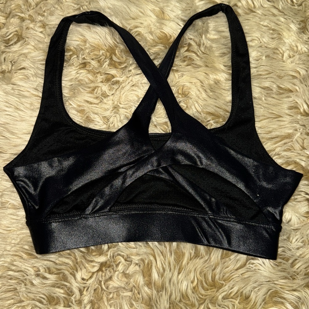 Carbon 38 shimmer black strap bra - Picture 2 of 2